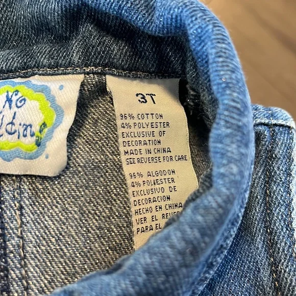 No Kidding Girls Jean Dress Size 3T Excellent Condition - Picture 4 of 4